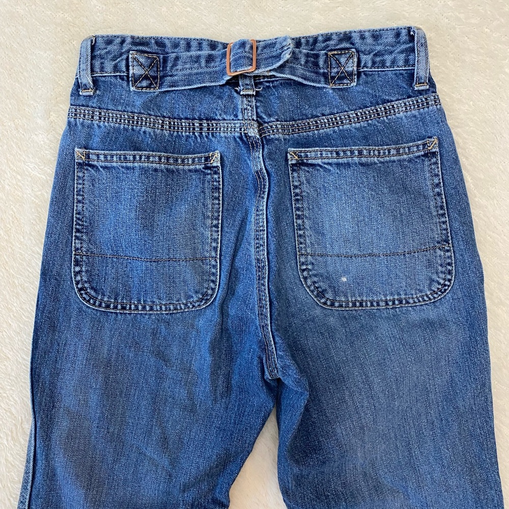 GAP vintage retro buckle back western flare leg medium wash blue jeans size 2